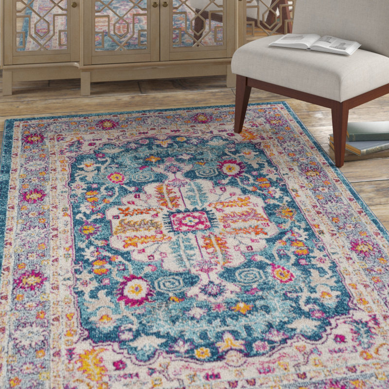 Bungalow Rose Haigler Purple/Blue Area Rug & Reviews Wayfair